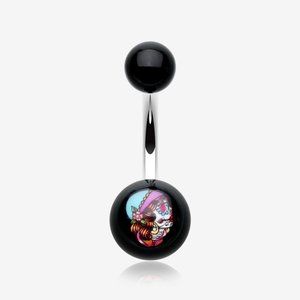 Day of the Dead Lady Acrylic Logo Belly Button Ring